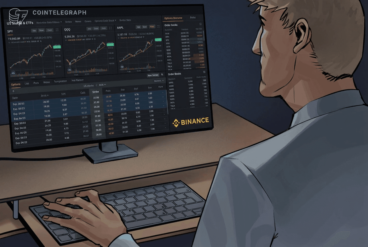 Binance expands TradFi push with options on 1,000 US stocks, ETFs